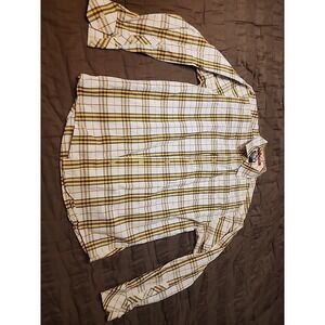 Y2K South Pole Mens Plaid Hexagon Button Up Shirt Large L Skate Streetwear